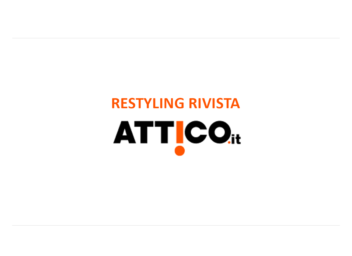 Copertina studio rebranding rivista Attico.it
