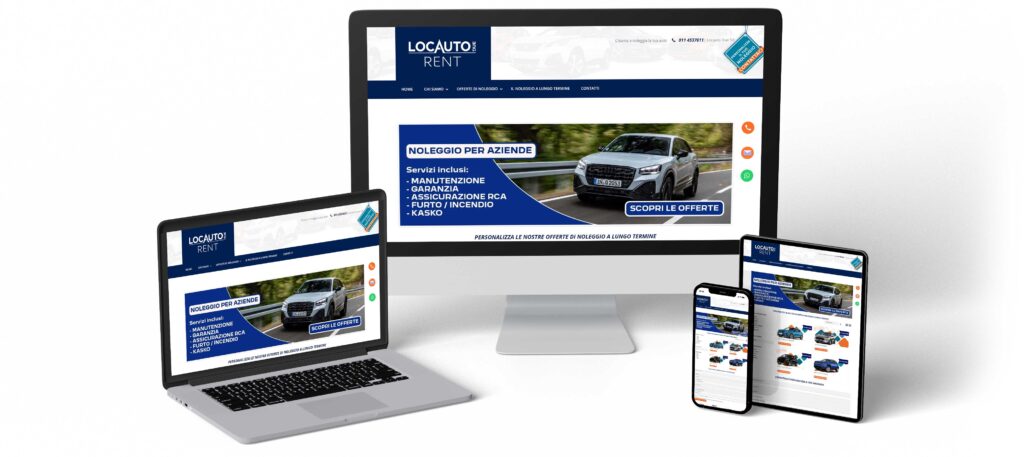 Sito web realizzato da Graphivity per noleggio auto a lungo termine